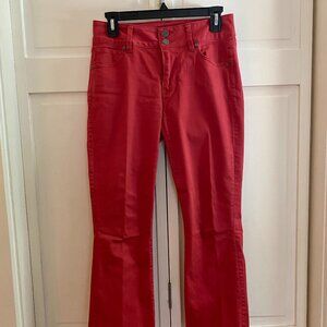 CAbi Jeans | Stretchy High-Low Crop | Nantucket Red | Size 2